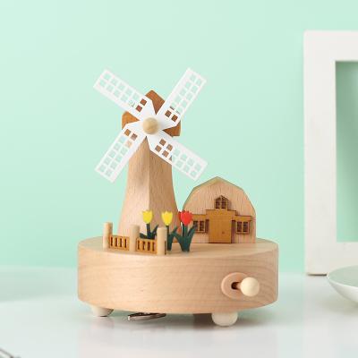 China Toy Eco Battery Operated Friendly Musical Set Instrument Wooden Toy Set Wooden Music Box DIY Decorations Toys for sale