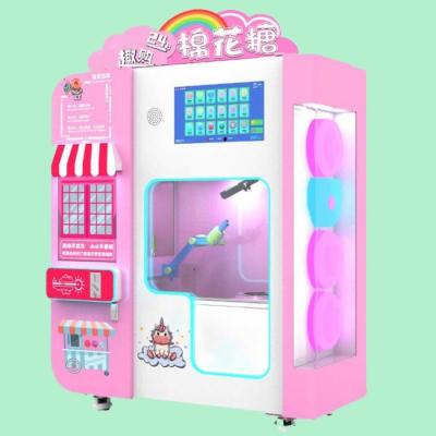 China Commercial Cotton SDK Use Cotton Candy Maker Semi-automatic Cotton Candy Snack Floss Vending Machine Machines for sale