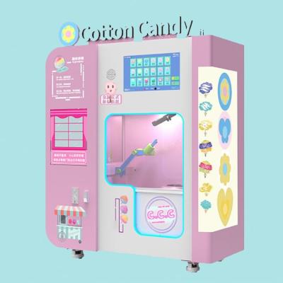 China SDK Automatic Marshmallow Making Machine Smart Spun Colorful Sugar Vending Floss Machine For Cotton Candy Vending for sale