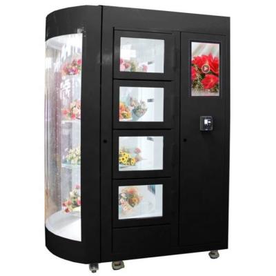 China SDK Double Door Refrigerator Smart Cooling Metal Bill Flower Vending Machine Price for sale