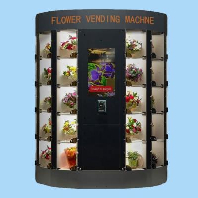 China SDK High End Automatic Flower Vending Machine Gift Outdoor Flower For Selling Bouquets With Large Transparent Shelf Display Window for sale