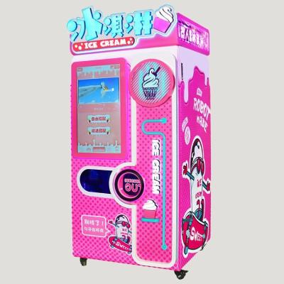 China SDK Commercial Ice Cream Maker Making Machine Maquina Helados Soft Serve Bulgaria Swirl Frozen Ice Cream Vending Machine for sale