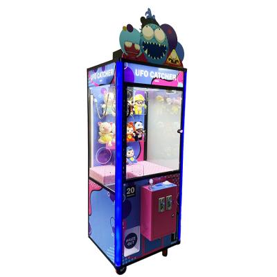 China Hot Sale Coin Operated Crane Arcade Small Plush Toy Dolls Metal UFO Alloy Metal Catcher Machine Gift Crane Claw Machine For Sale for sale