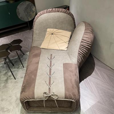 China Italian Style Demountable Furniture Cover Modern Recliner Sofa Chair Leather Fabric Couch Living Room for sale