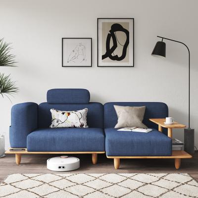 China Hot Sale Living Room Fabric Storage Blue Two Seats Living Room Furniture Sofa Modern for sale