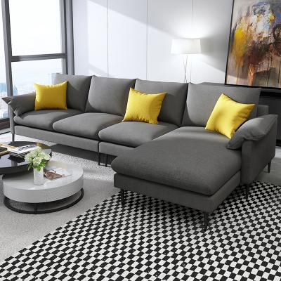 China Gray Corner Fabric Leisure Couch Other Simplicity Large Size Modern Modular Sectional Sofa for sale