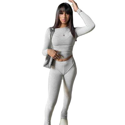 China Breathable Women High Waist Gym Fitness Long Sleeve Sports Running Slim Yoga Sets for sale