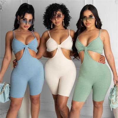 China Fashion Breathable Ladies Summer Bodycon Playsuit Women One Piece Shorts Casual Overalls for sale