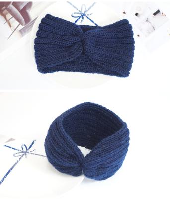 China Fashional Simple Lady New Pretty Wool Hair Lead With Wild Color Tied Bow Headband Wholesale for sale