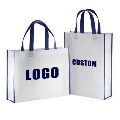 China Custom Handled Non Woven Shopping Tote Bag With Full Color Logo Printing On Full Set Of Bag for sale