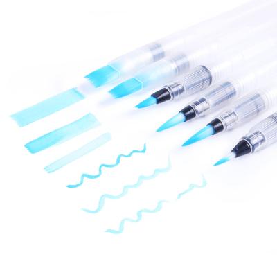 China 100% New Eco-friendly Custom 6 Pcs Solid Watercolor Art Water Brush Pens for sale