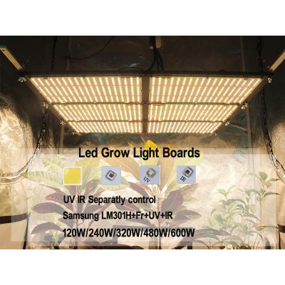 China Seed starting lm301b led grow light full spectrum Samsung lm301h 240W 480W grow light for indoor plant separate control IR UV grow light for sale