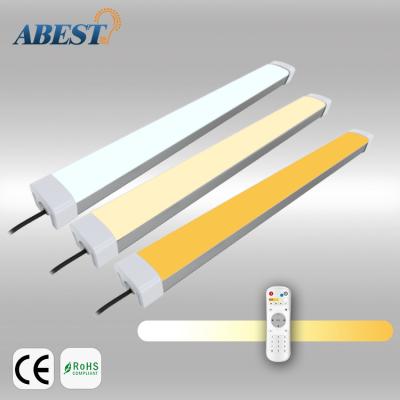 China Adjustable 2.4G WAREHOUSE Fixtures Workshop Triproof CCT Led Light 40W Ip65 Tri-proof Led Light for sale