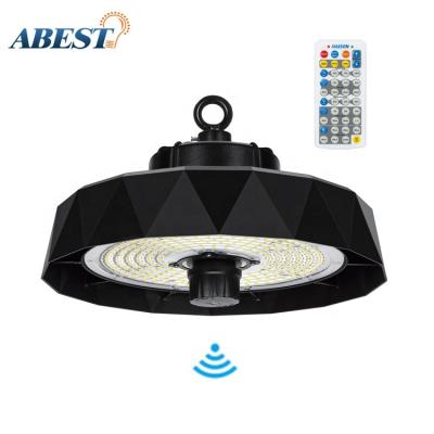 China Warehouse UFO 100W Highbay Light 200W For Warehouse Gym IP65 Smart Motion Sensor Enery-saving 190lm 150W Led Highbay Light for sale