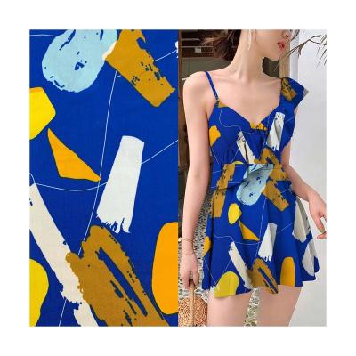 China New Cotton 2022 Klein Art Student Metallic French Blue Sling Color Block Splicing Comfortable Dress for sale