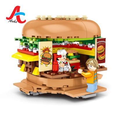 China Building Blocks Toy Burger Shop With 209PCS Children's Toy Blocks Burger Shop For Building Blocks for sale