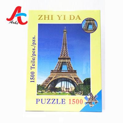 China DIY TOY Eiffel Tower Jigsaw Puzzle for Kids Toy Jigsaw Puzzle 1500 PCS with CD for sale