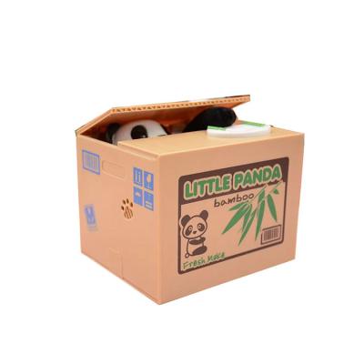 China New and Weird Battery Operate Dinosaur Cat Panda Pickpocket Harm Saving Box Toy AH101013 Harm Saving Box for sale