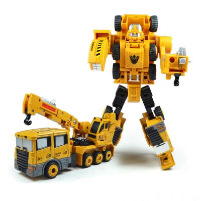 China Hot Selling Diecast Toy DIY Alloy Robot Deformable Toys For Children Track Car Toy for sale