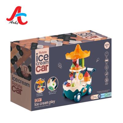 China ABS Eco Plastic Toddler Pretend Play Game Bo Universal Rotating Ice Cream Toys for sale