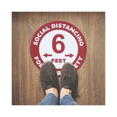 China New Listing PVC Keeping Floor Sign Sticker Social Distancing Warning Stickers for sale