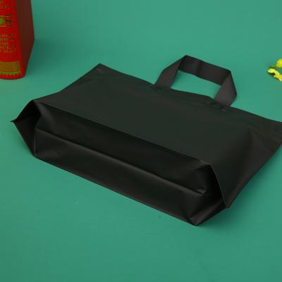 China Eco-friendly Waterproof Biodegradable Frosted Colored Plastic Shopping Bags For Clothing Packaging for sale