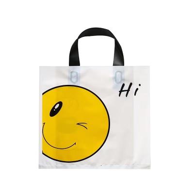 China Waterproof Eco-friendly Custom Design Plastic Die Cut Logo Printing Waterproof Shopping Handle Bag for sale