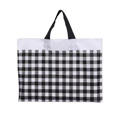 China Boutique Eco - Friendly Waterproof Wholesale Gifts Die Cut Large Capacity Thickened Durable Plastic Shopping Bag for sale