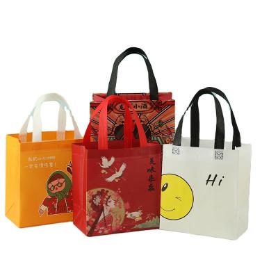 China New Type Recyclable Pattern Woven Fabric Foldable Bags Various Sizes Non Printable Durable for sale