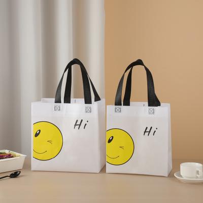 China Recyclable OEM Oilproof Wholesale Reusable Foldable Take Out Packaging Bags for sale