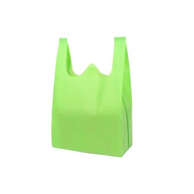 China Customized Recyclable Printed Colored Recyclable Non Woven T Shirt Bag For Supermarket for sale