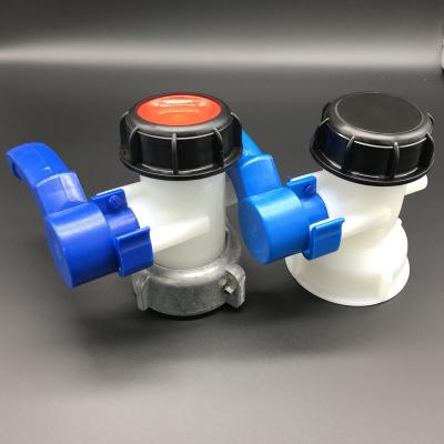 China High Quality (62mm) or DN50 (75mm) HOT SALE Chinese IBC Tank Manufacturer DN40 Butterfly Valve for IBC Tank IBC Container for sale