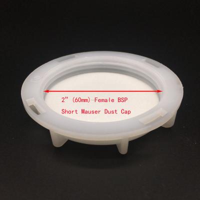 China Non Spill IBC Valve Caps Lid Dust Cover BSP Short MAUSER Plastic (60mm) 2