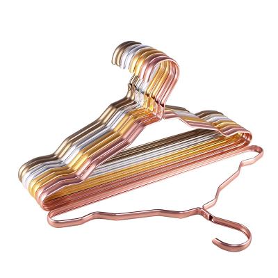 China Modern Space Aluminum Non-slip Simple Thickening Single Hanger Household Adult Multifunctional Adult High-end Hangers for sale