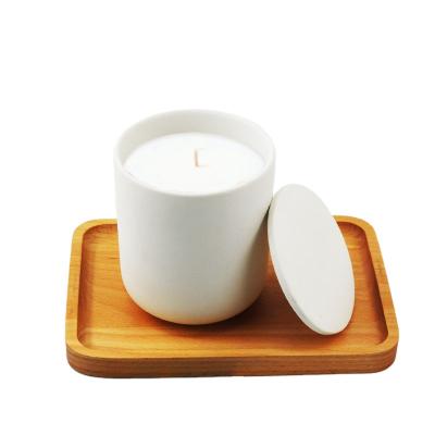 China 13 Ounce Candle Jar Empty Candle Jars Ceramic Matte White Jar Decoration Wedding Home Decor Candle Ships With Luxury Box for sale