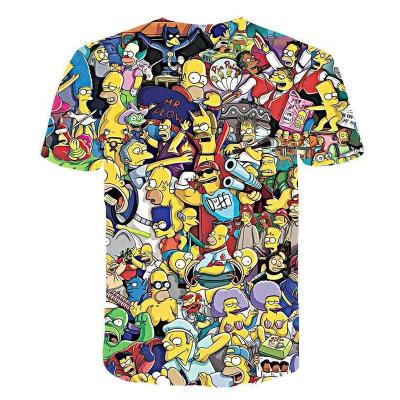 China The Simpsons New Short Shirt Mens 2022 Long Sleeve 3DT Digital T-Shirt for sale