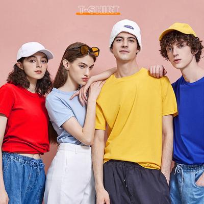 China Anti-Shrink Summer All Round Cotton Shine Short Sleeve Top US Big Men's Neck T-Shirt for sale