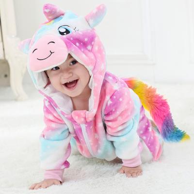 China Breathble 2022 Breathble 2022 One Piece Baby Kids One Piece Baby Girls Onesie Overalls Winter Comfy Newborn Kids Animal Hooded Rompers for sale