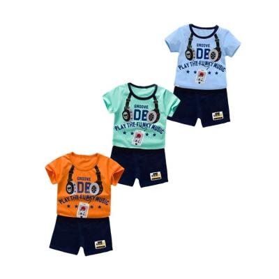 China China Manufacturer Breathable Wholesale Promotional Children Clothes Cute Cotton Kids Boy Clothes Set for sale