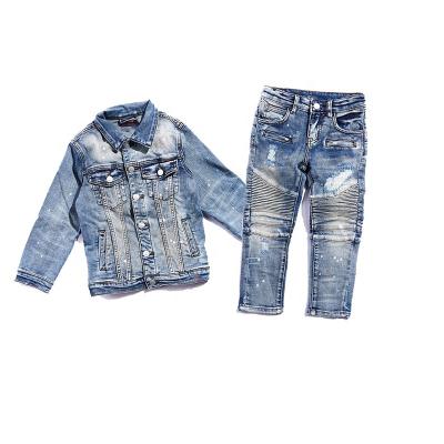 China Motorcycle & Biker Hip Hop Style Autumn Toddler Boy Clothes Kids Jeans Fit Boy's Jeans Outfits for sale