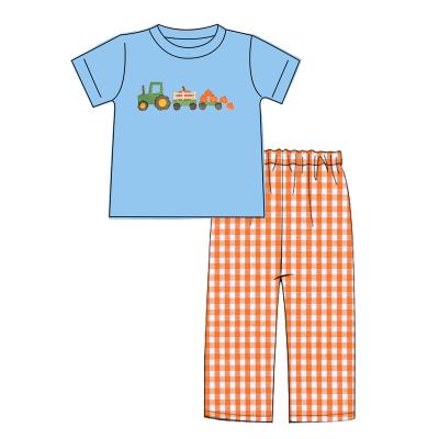 China Casual Baby Kids Clothes Boy Sets Toddler 2Pcs Autumn Knit Cotton Tops Pant Fall Boy Clothing Sets for sale