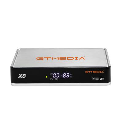 China DVB S/S2/S2X vcm ACM BISS Auto Roll T2-MI HEVC GTmedia X8 Multi-Streaming Satellite Receiver X8 for sale