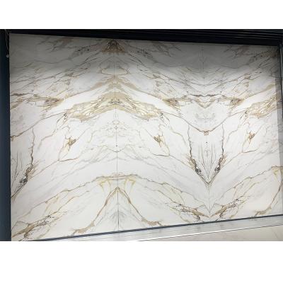 China Pound Match Large 160x320cm Modern Gold Porcelain Slab Tile For Countertop, Table, Wall for sale