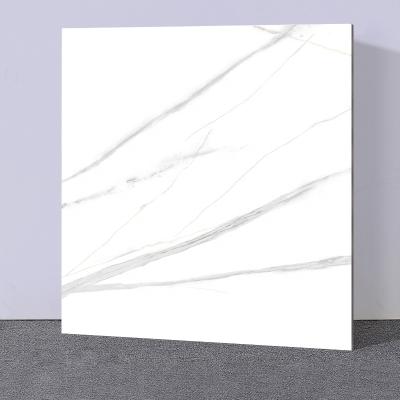 China Modern High Gloss 60X60 Polished Italian White Porcelanato Marble Slab Porcelain Tiles for sale