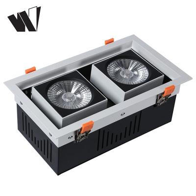 China Modern cheap hot sale classroom aluminum commercial ceiling 24w 30w 40w 50w led grill light for sale