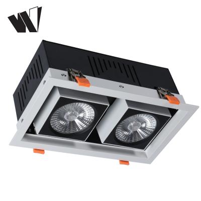 China Modern made in china aluminum recessed COB 24w 30w 40w 50w led grill light for sale