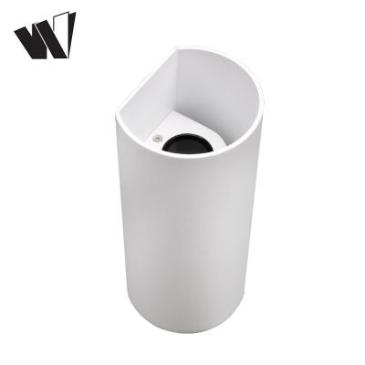 China Hotel 240mm height dia106mm IP65 corridor D shape tube up and down led wall light for sale