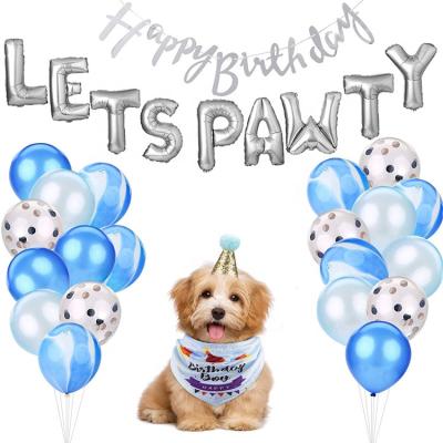 China QY Dog Pet Party Balloon Package Pet Paper Birthday Party Supplies Gift Decoration Wholesale Custom for sale