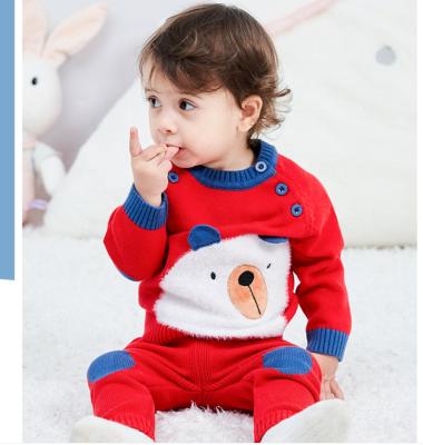 China Soft Baby Boy Newborn Infant Girls Knitted Solid Long Sleeve Clothes Toddler Clothes Outfits for sale