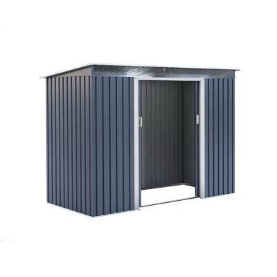 China Easily Assembled Modern Galvanized Metal Shed Flat Roof Garden Storage for sale